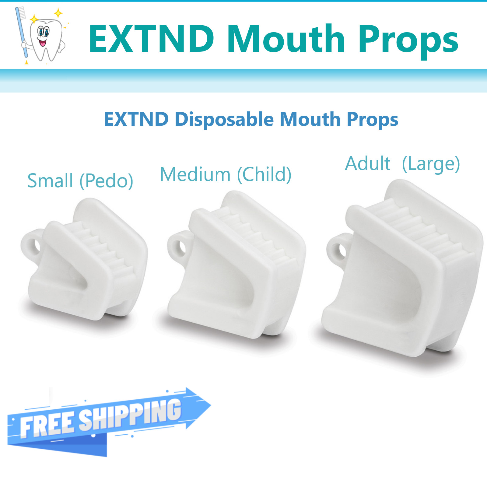 Dental Ortho Piercing Disposable Mouth Props Bite Blocks ( Adult, Child, Pedo)