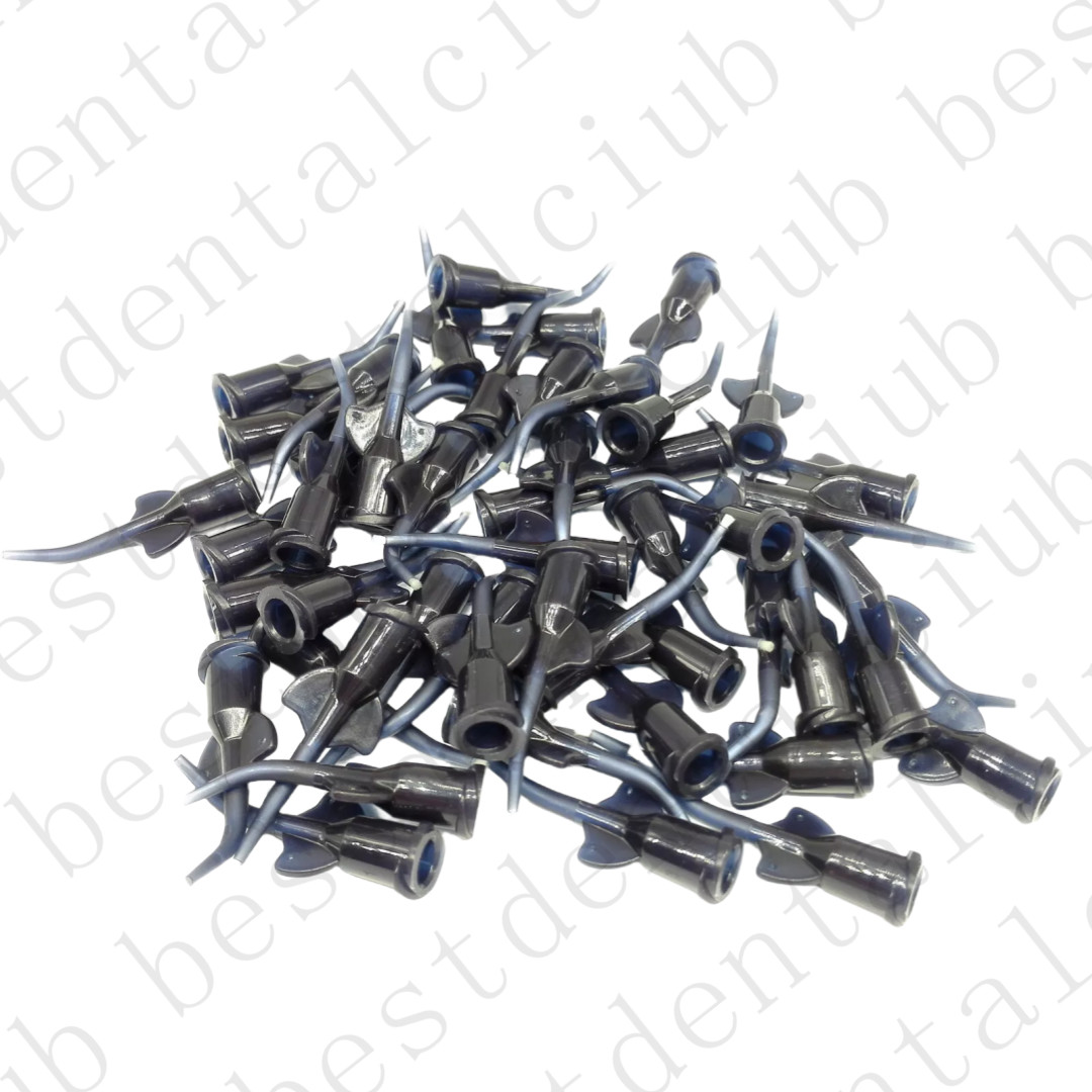 100Pcs Dental Syringe Needle Tips Brush Delivery Liner Appliator Infusor Tip