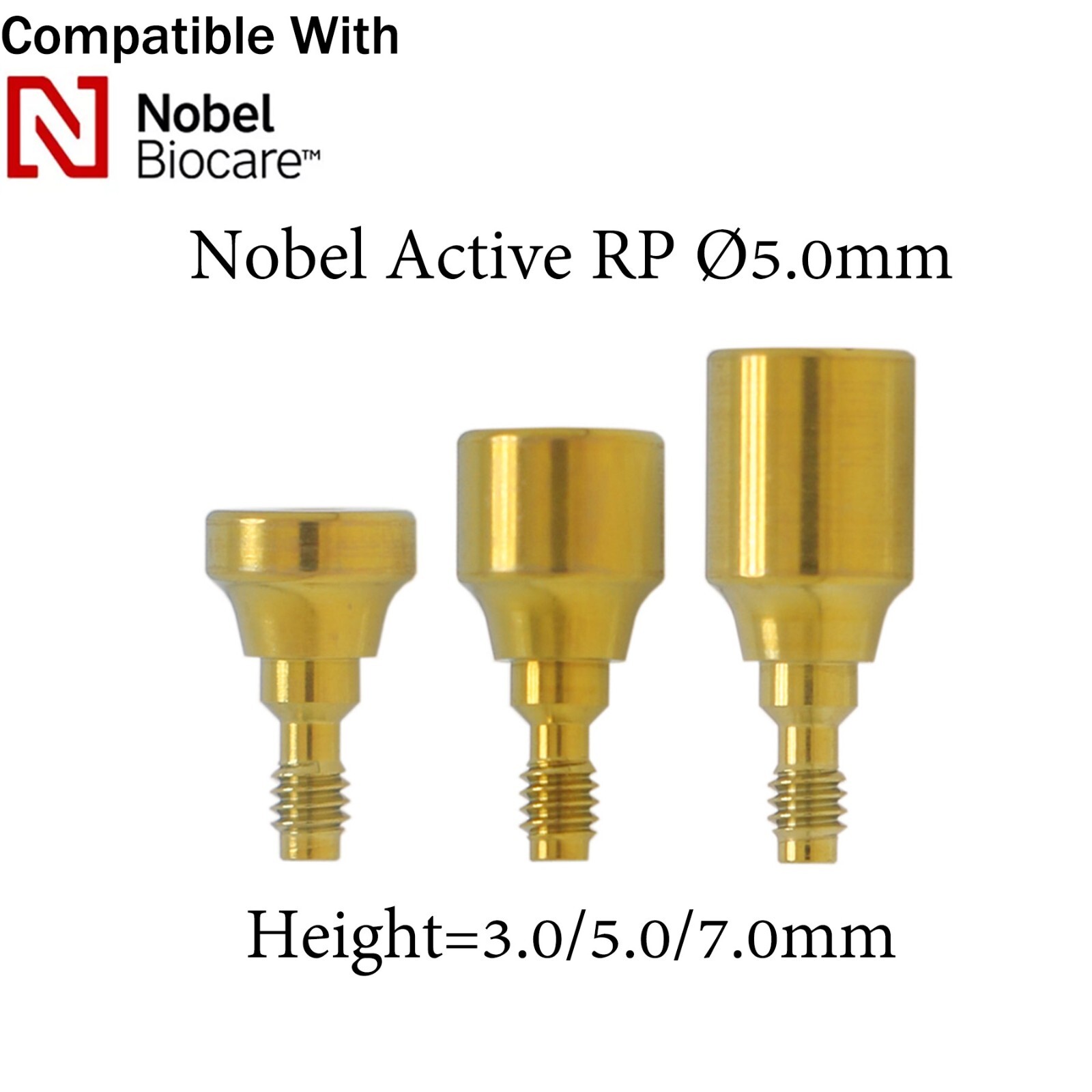 Nobel Dental Healing Abutment RP/NP Fits Nobel Active ∅3.6/5.0/6.0mm