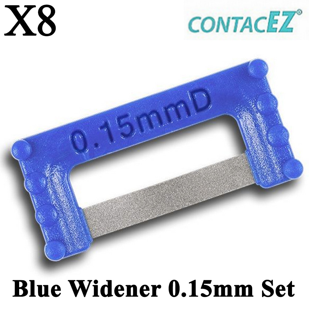 8pcs Dental ContacEZ Blue Widener 0.15mm Set