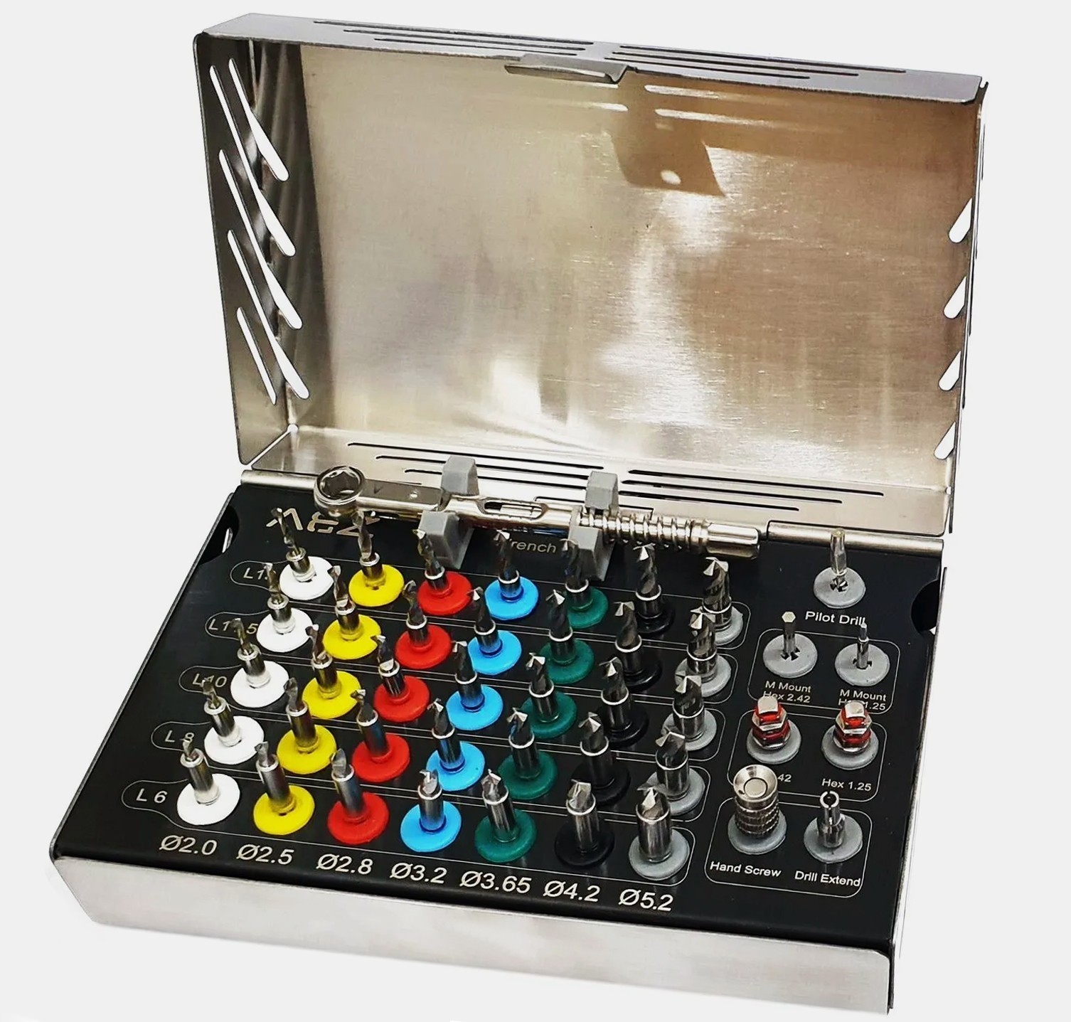 Dental Implant 35 Integral Stopper Drills with Drivers and Keys Complete-Kit
