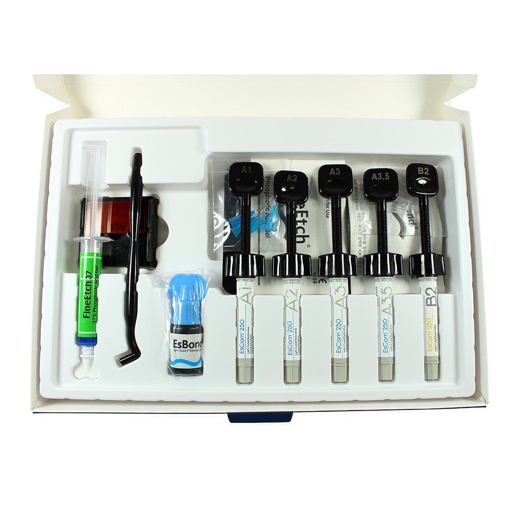 Dental Spident EsCom250 Restorative Light Cure Nanohybrid Composite Resin System