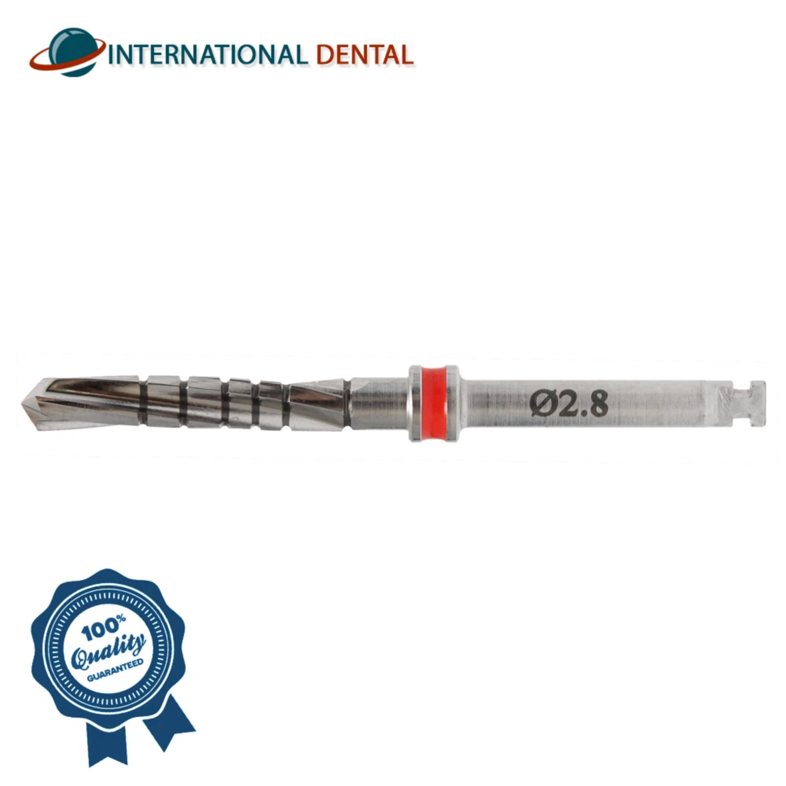Straight Drill Externally Irrigated 2.8mm, Dental Fixture Tool Stainless Steel