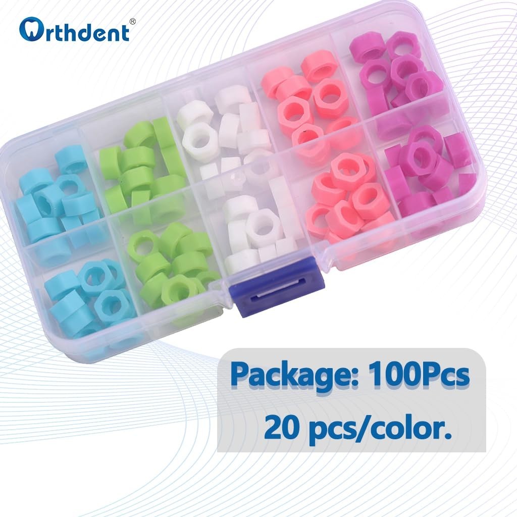 Orthodontic 100 Pcs Silicone Rings, Large 6mm – Perfect for Tool Identification