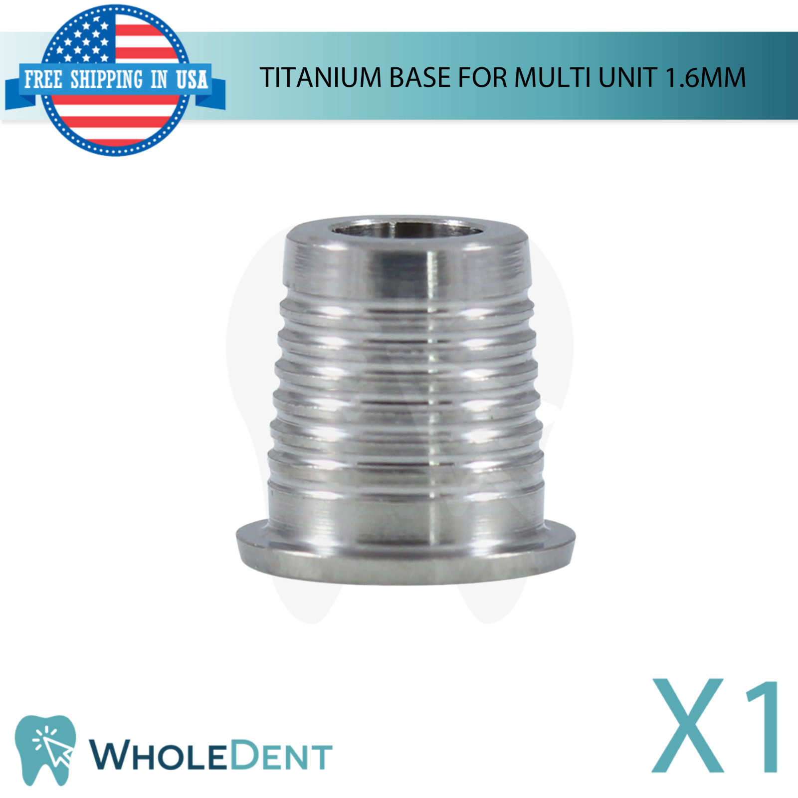 Dental Titanium Base Ø4.9mm For Multi Unit 1.6mm System Prosthetic Lab