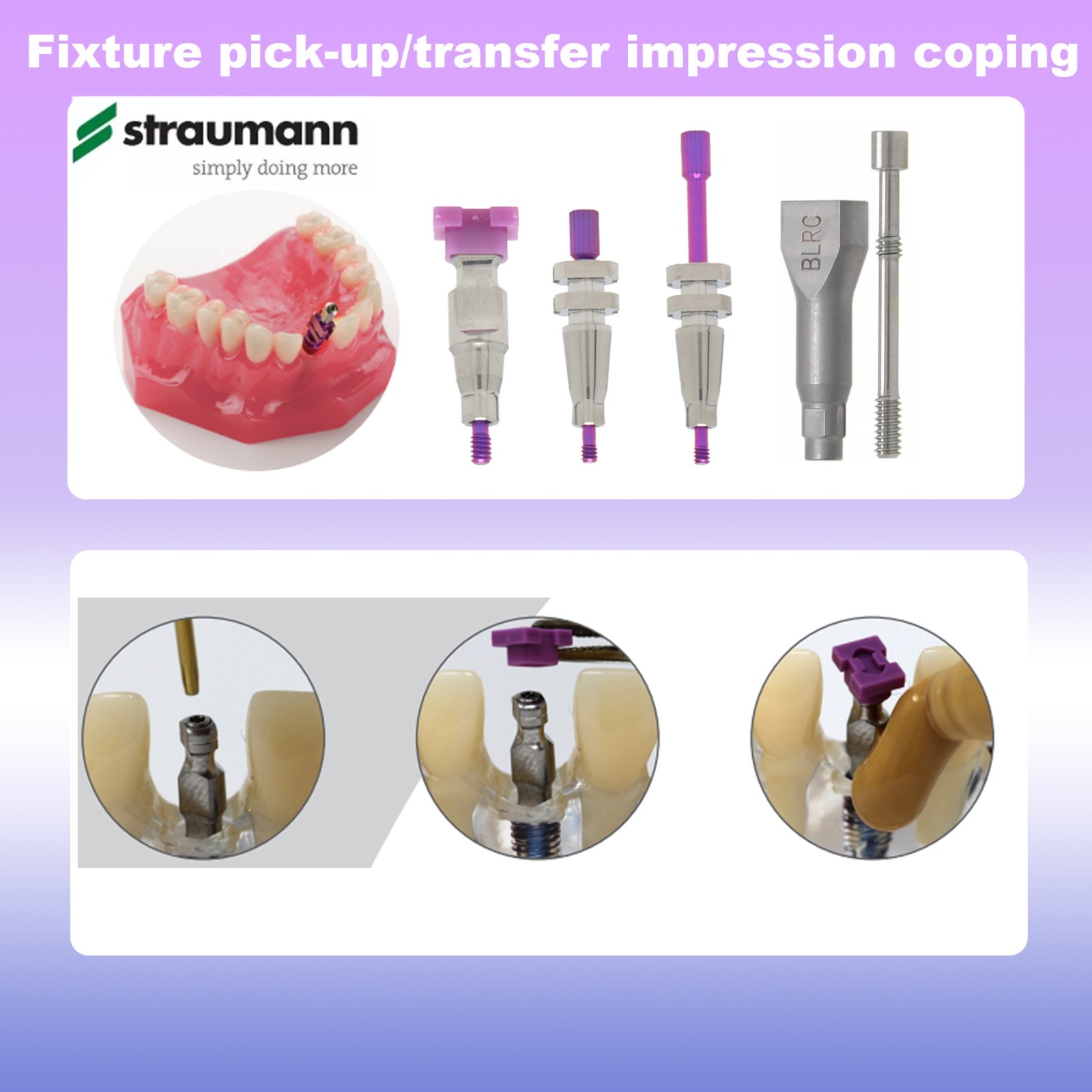 US Fit Straumann Analog Scan Body Transfer Healing Abutment Cap ITI Bone Level