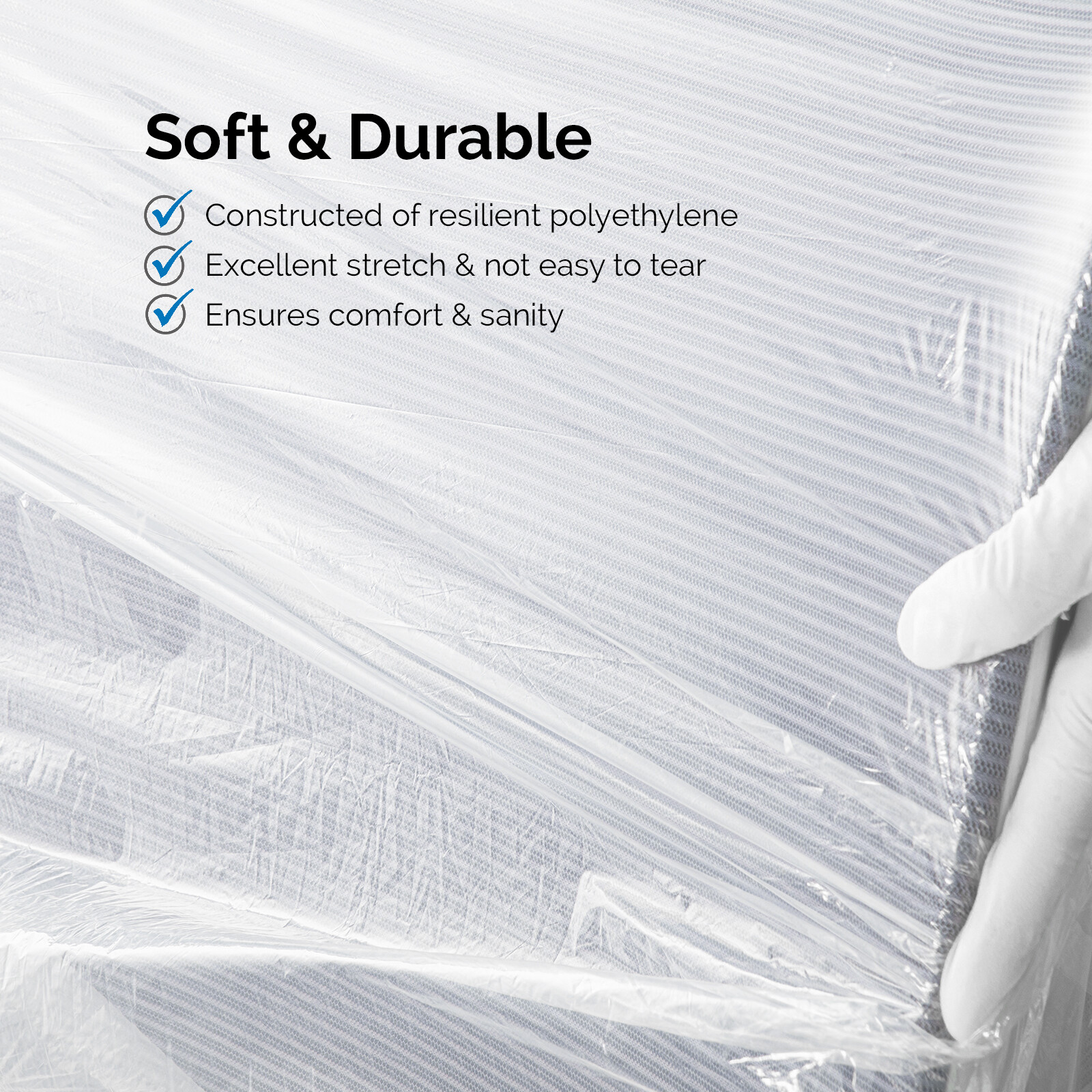375/3Boxes JMU Dental Plastic Full Chair Cover Sleeves Clear Size 29″ x 80″