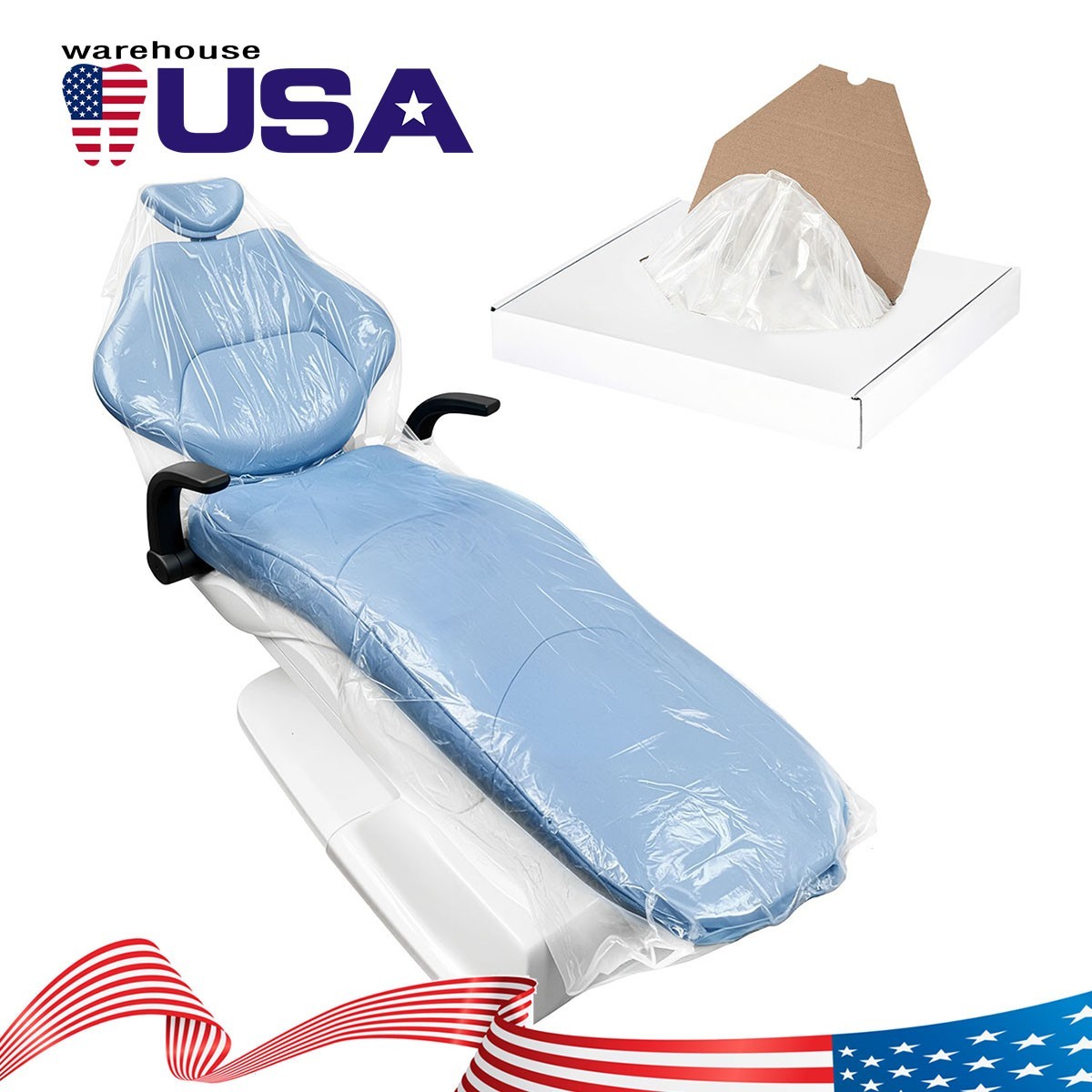 125pcs Dental Unit Chair Sleeves Cover Full Disposable Protective Soft Durable