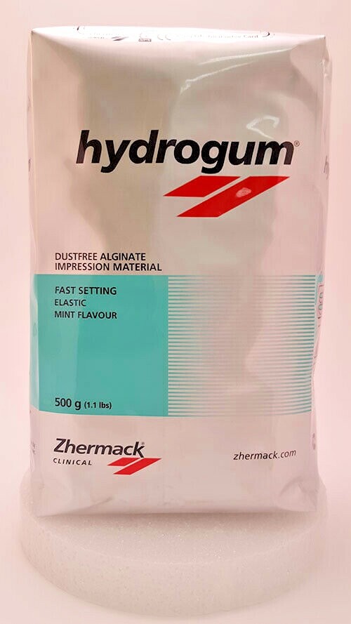 ZHERMACK Hydrogum Green Mint 1 pound Dust Free Elastic Fast set c302025