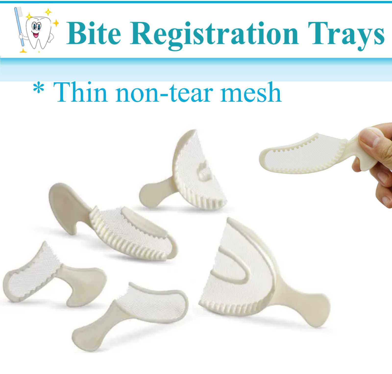 VPS Impression Bite Registration Trays Triple Tray Mold Choose Size, 50-100/PK