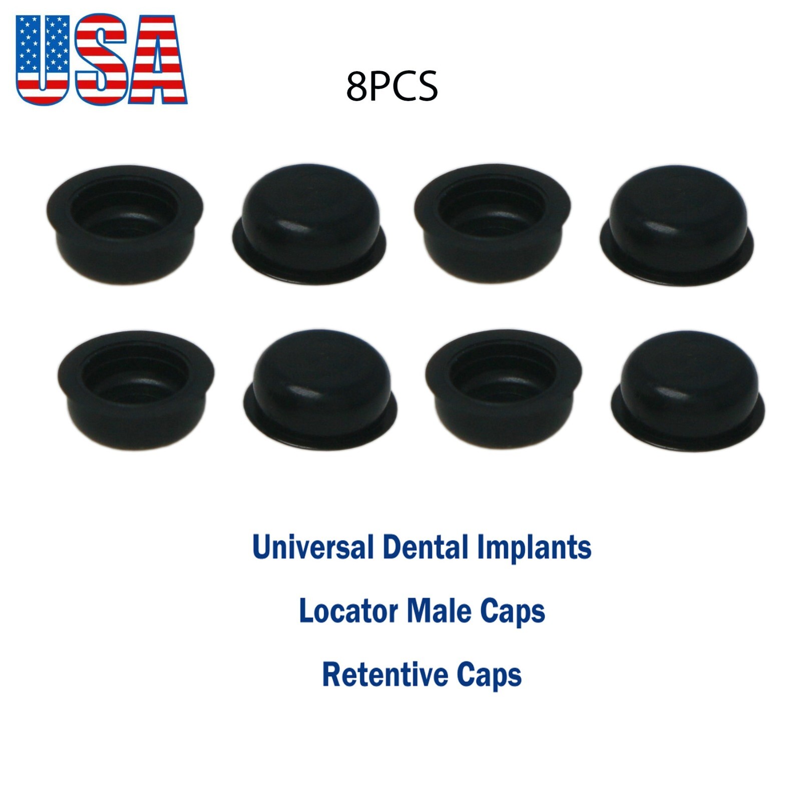 US Dental Locator Overdenture Male Caps High Retention Lab Processing PEEK Caps