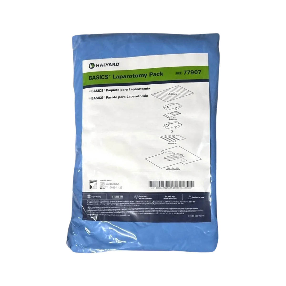Halyard 77907 Basics Laparotomy Pack 1 CT (1123)