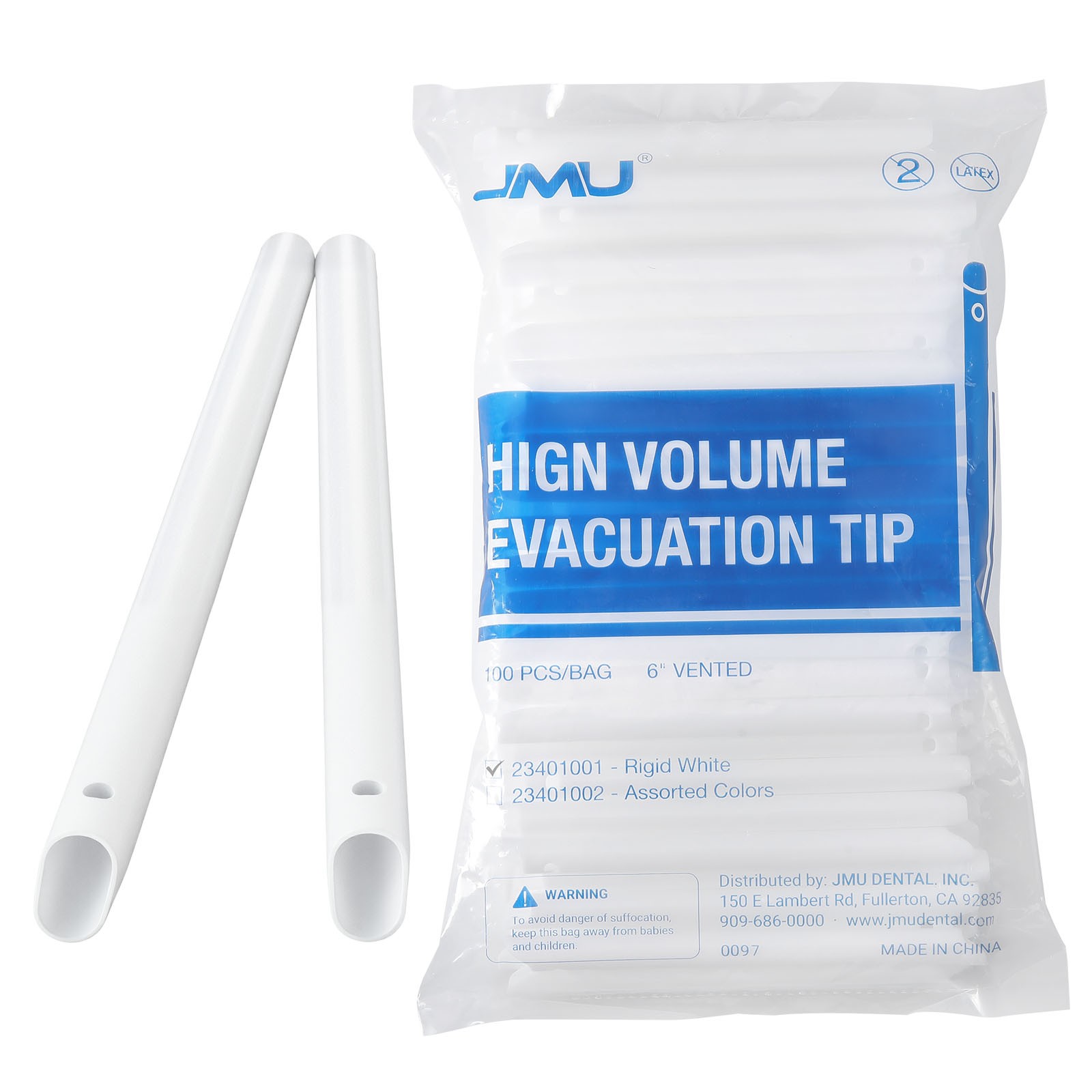 2000PCS JMU Dental Surgical HVE High Volume Evacuation Suction Tips, Vented