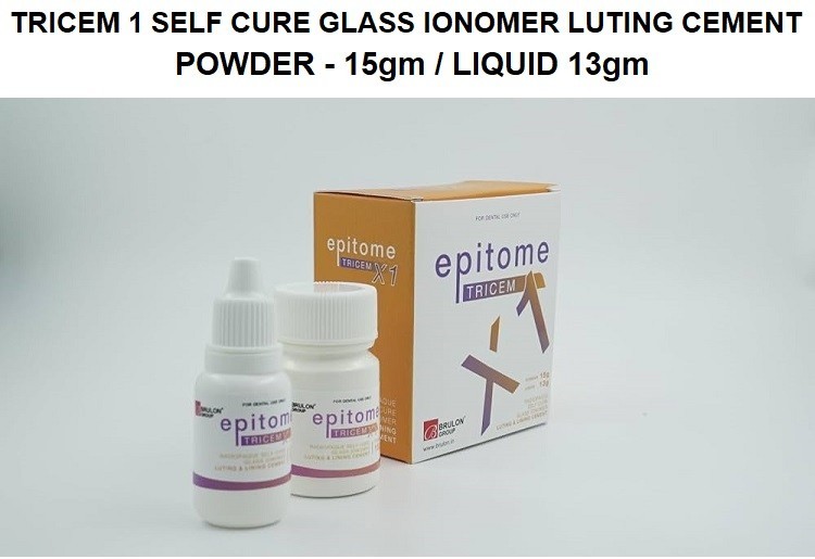 Dental Epitome TRICEM 1 Radiopaque Self Cure GIC Luting & Lining Cement