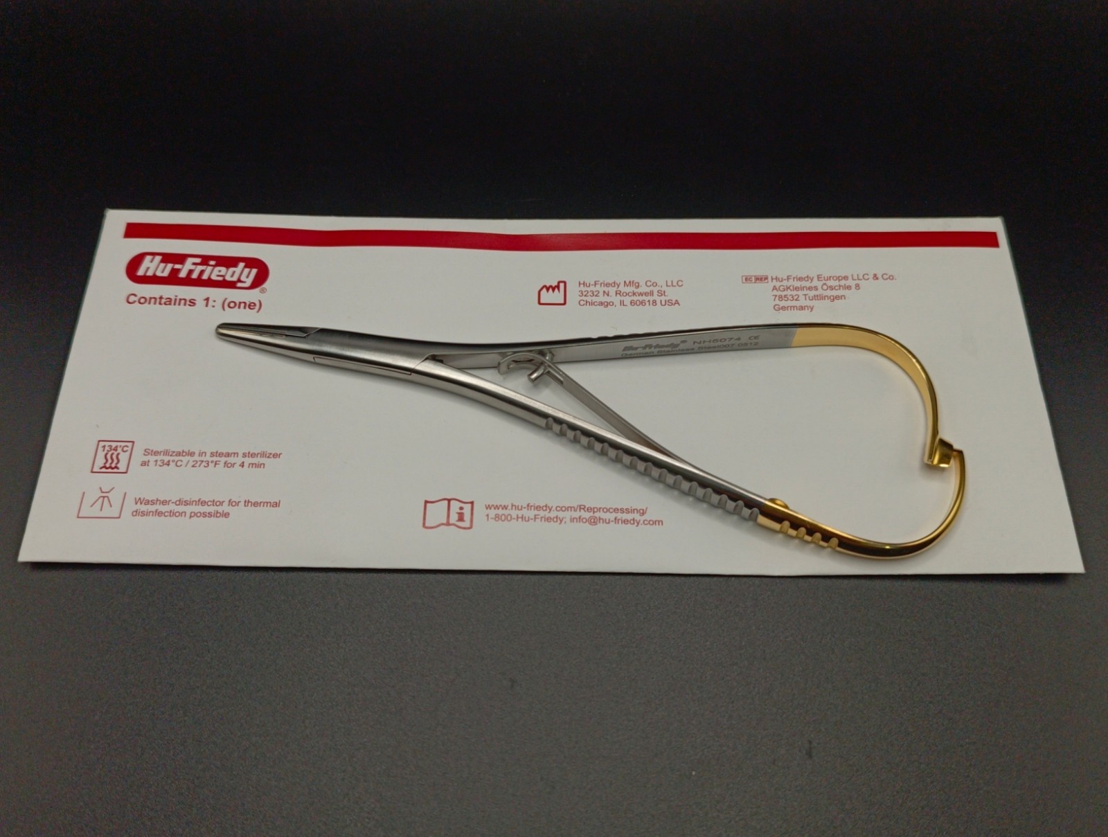 Hu-Friedy Mathieu-Kocher Perma Sharp™ Needle Holder, 14 cm (5.5 ) NH5074