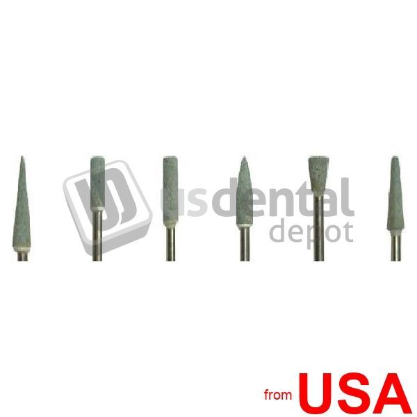 BESQUAL FG CN1 GREEN Mounted Stones – Cone Shape 12pk – Silicone carbide 101770