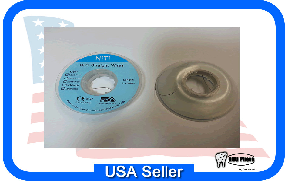 NiTi STRAIGHT SUPER ELASTIC Straight WIRES SPOOL .012 / 5 m / 16.4′ made in USA