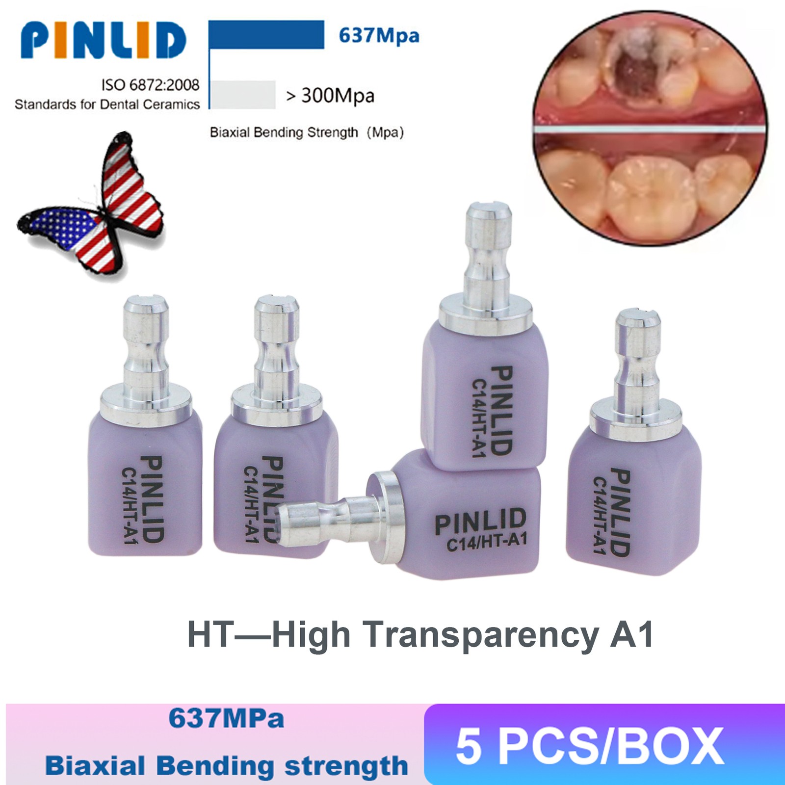 C14 Dental Lithium Disilicate Milling Blocks CEREC InLab Chairside Restorations