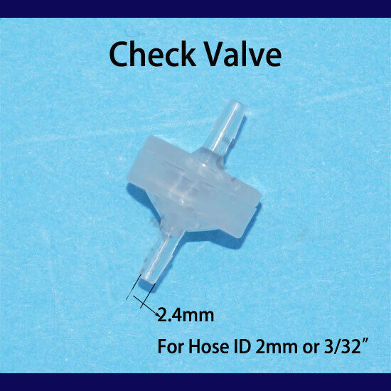 2/3/4/5/6mm Inline Plastic Check Valve 1/16 3/32 1/8 3/16 inch in Hose Barb