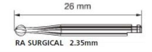 557 [a pack of 10 or 100] Flat Fissure – Cross Cut Operative & Surgical Carbide