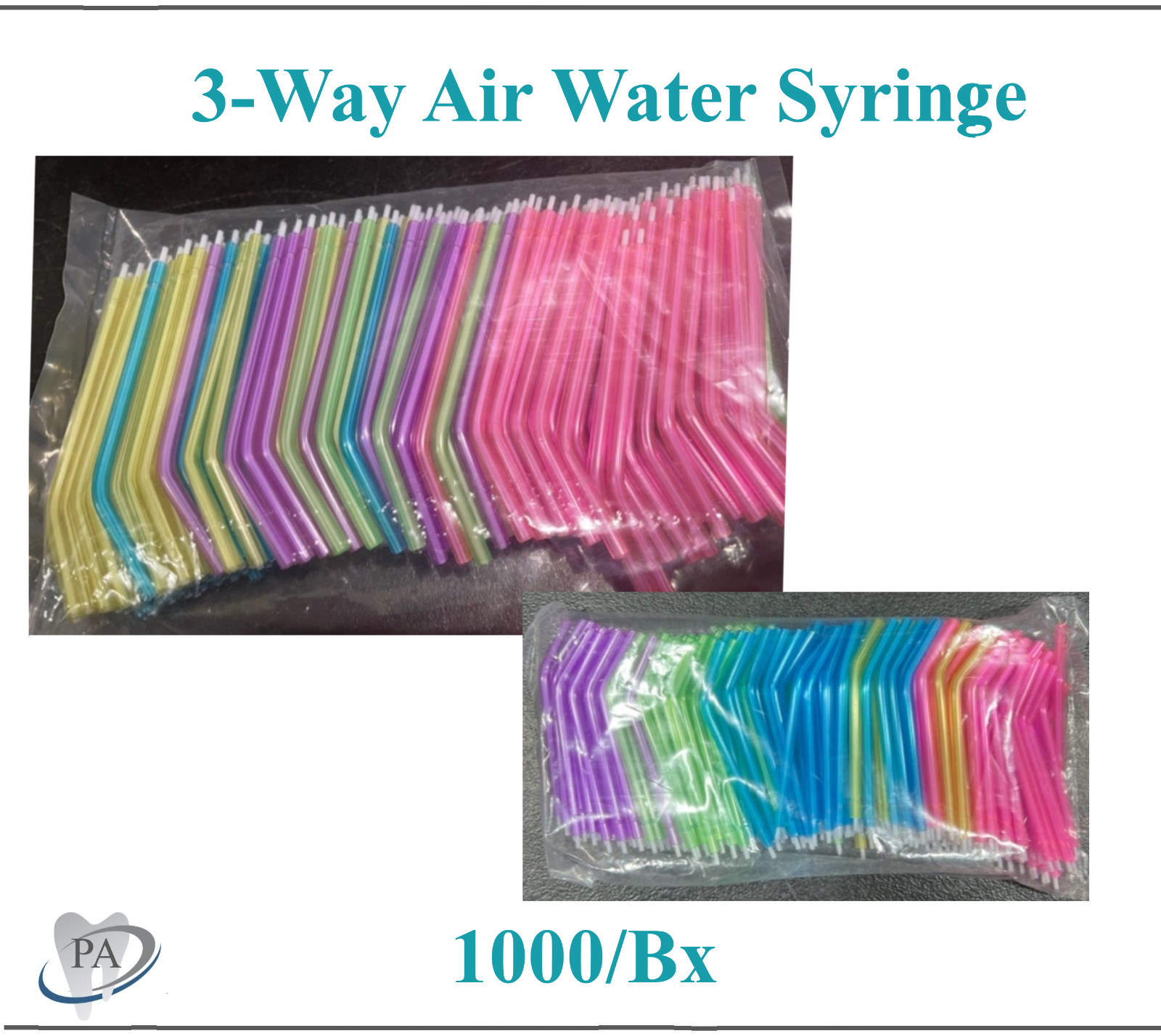 1000/Box – Dental 3-Way Air Water Syringe Disposable Spray Tips Triple Nozzles