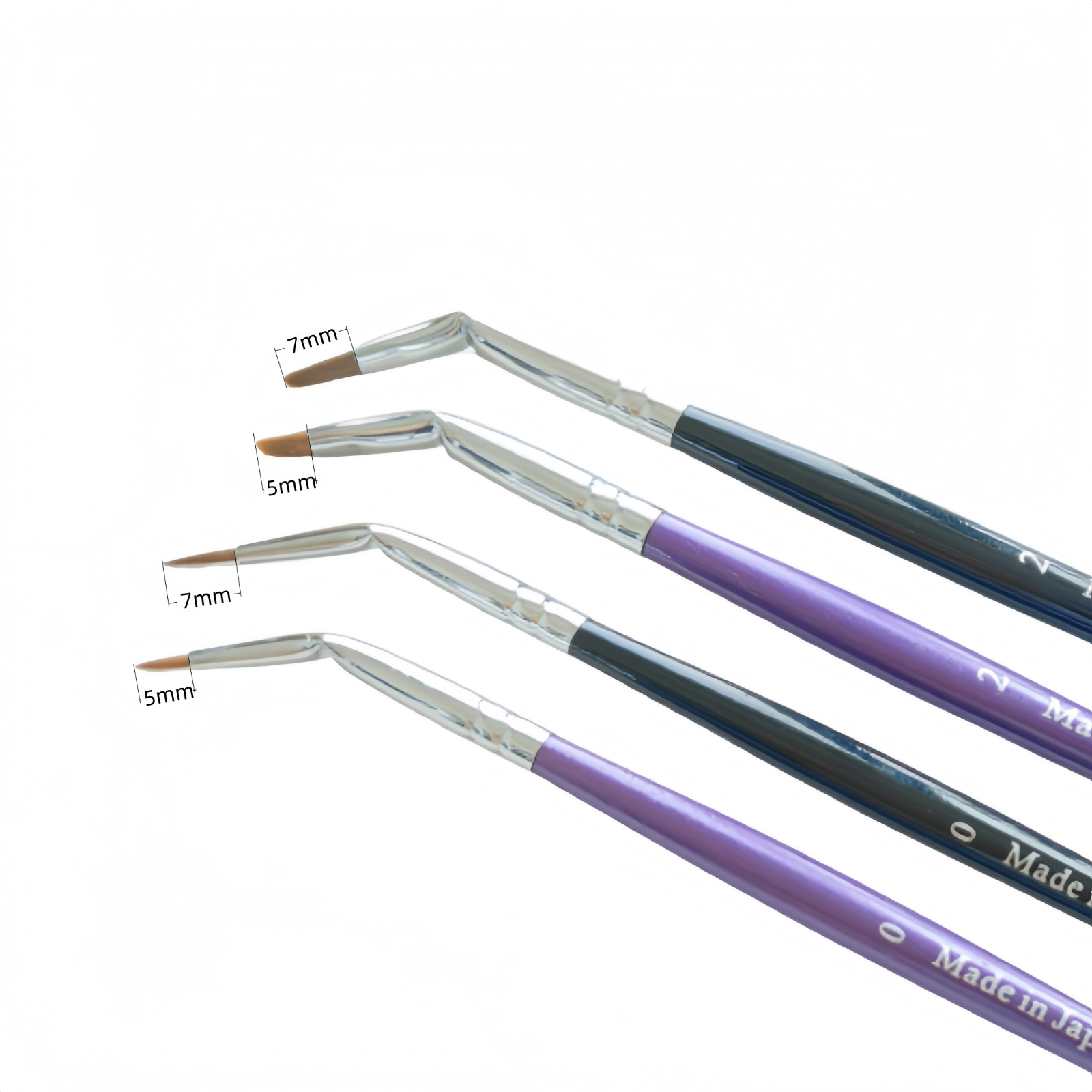 4Pcs Dental Nylon Brush Pen Laboratory Synthetic Brushes Curved Head Technicians