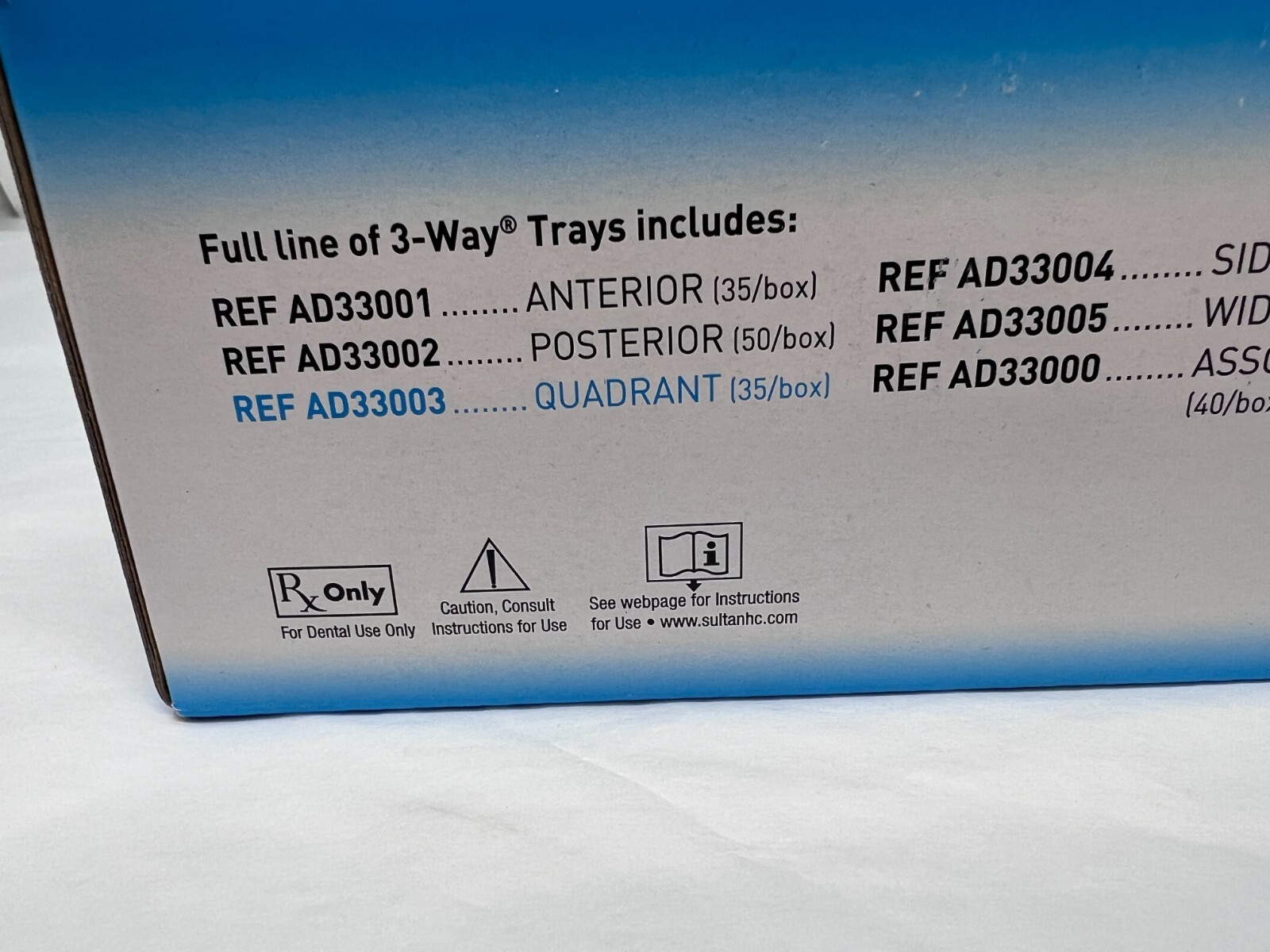 NEW Lot of (35) SULTAN 3-WAY Assorted Bite Registration Impression Trays