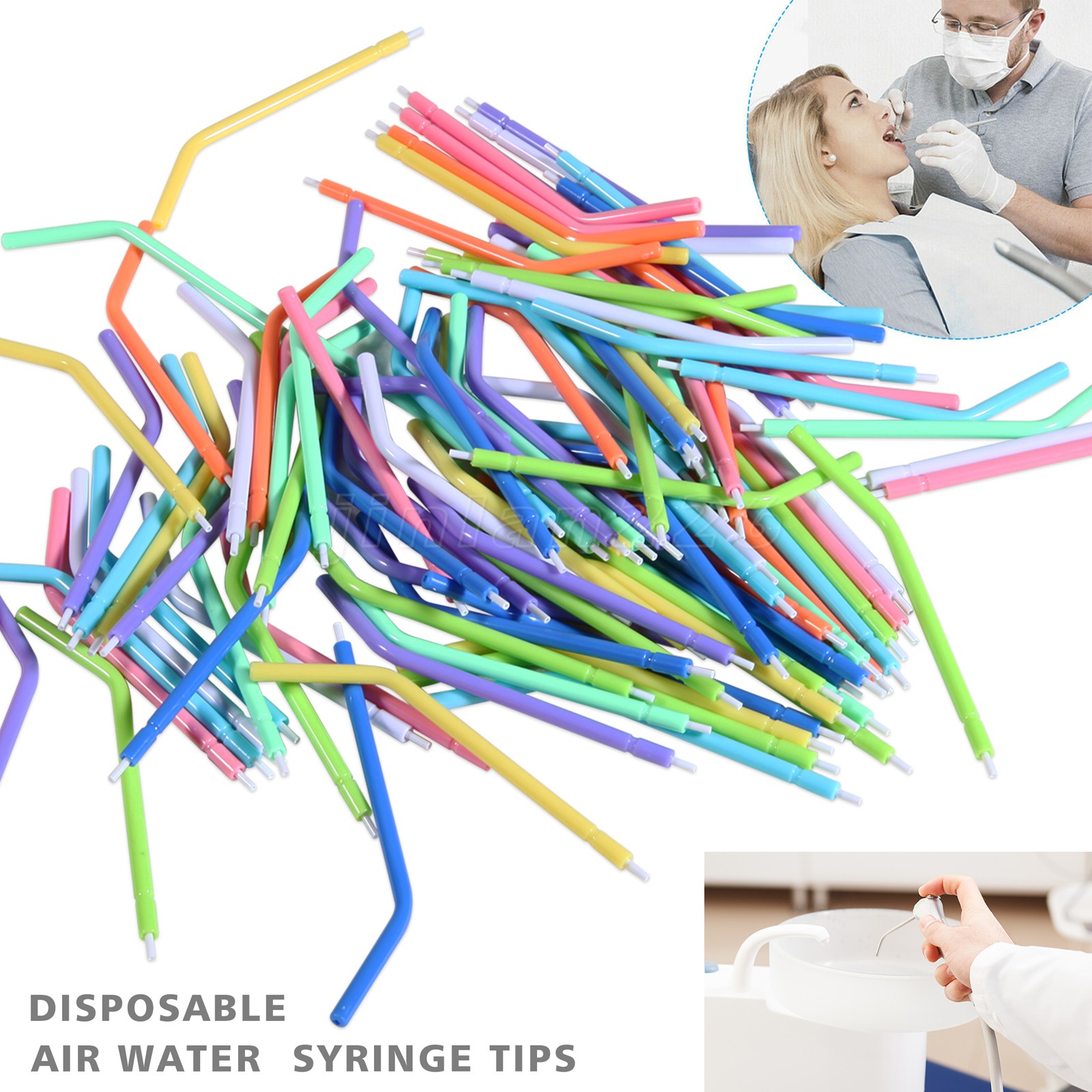 Disposable Air/Water Syringe Tips – Universal Fit, Dental (Choose Qty)