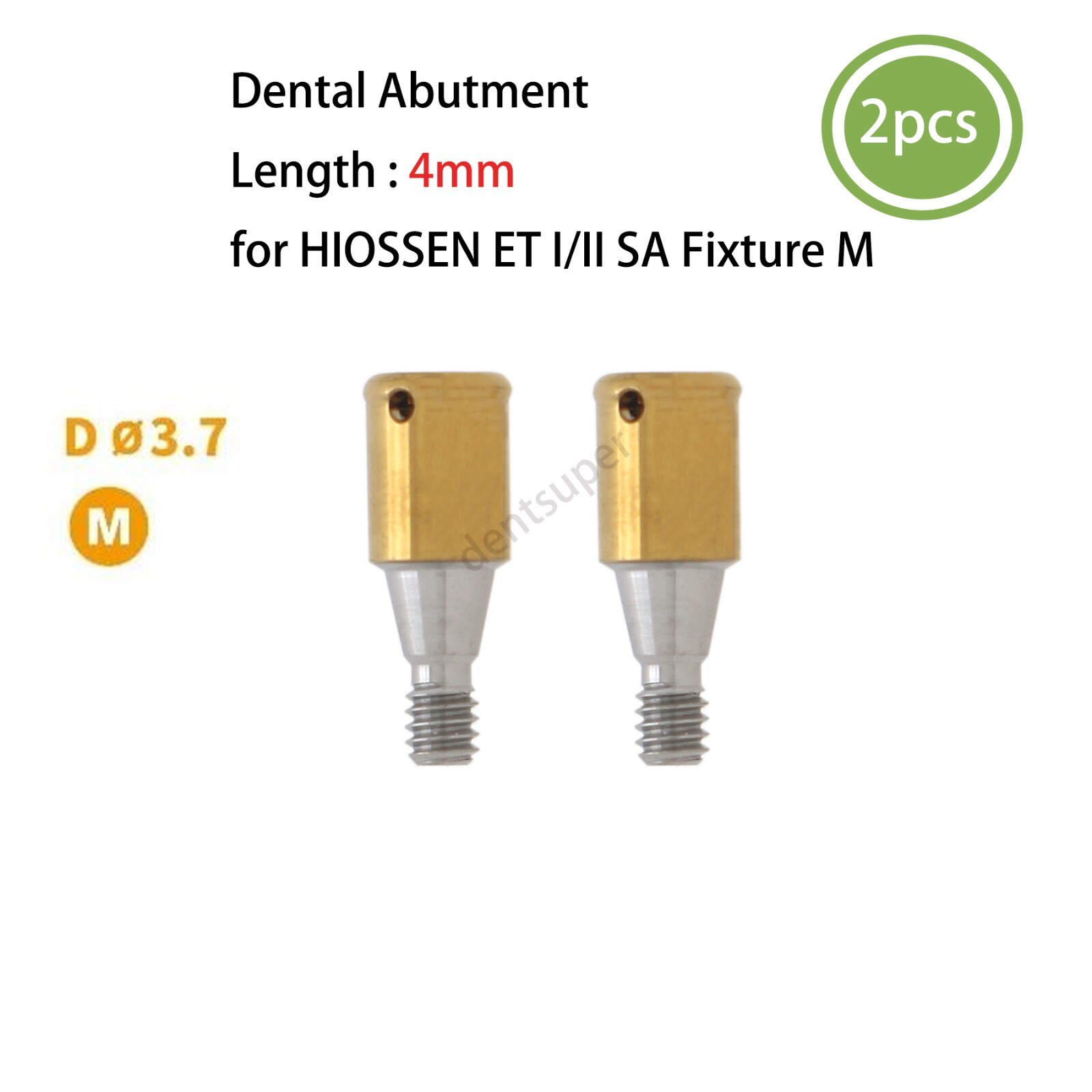 US Hiossen Mini G354 Implant Abutment Set 4mm PEEK Caps Metal Housing ET II/III