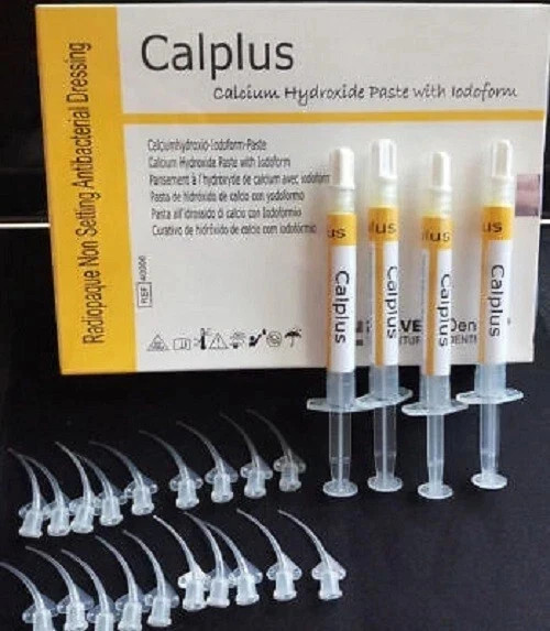 Prevest DenPro Calcium Hydroxide Paste + Iodofrm Calplus Economy Pack 4x2gm.! fs
