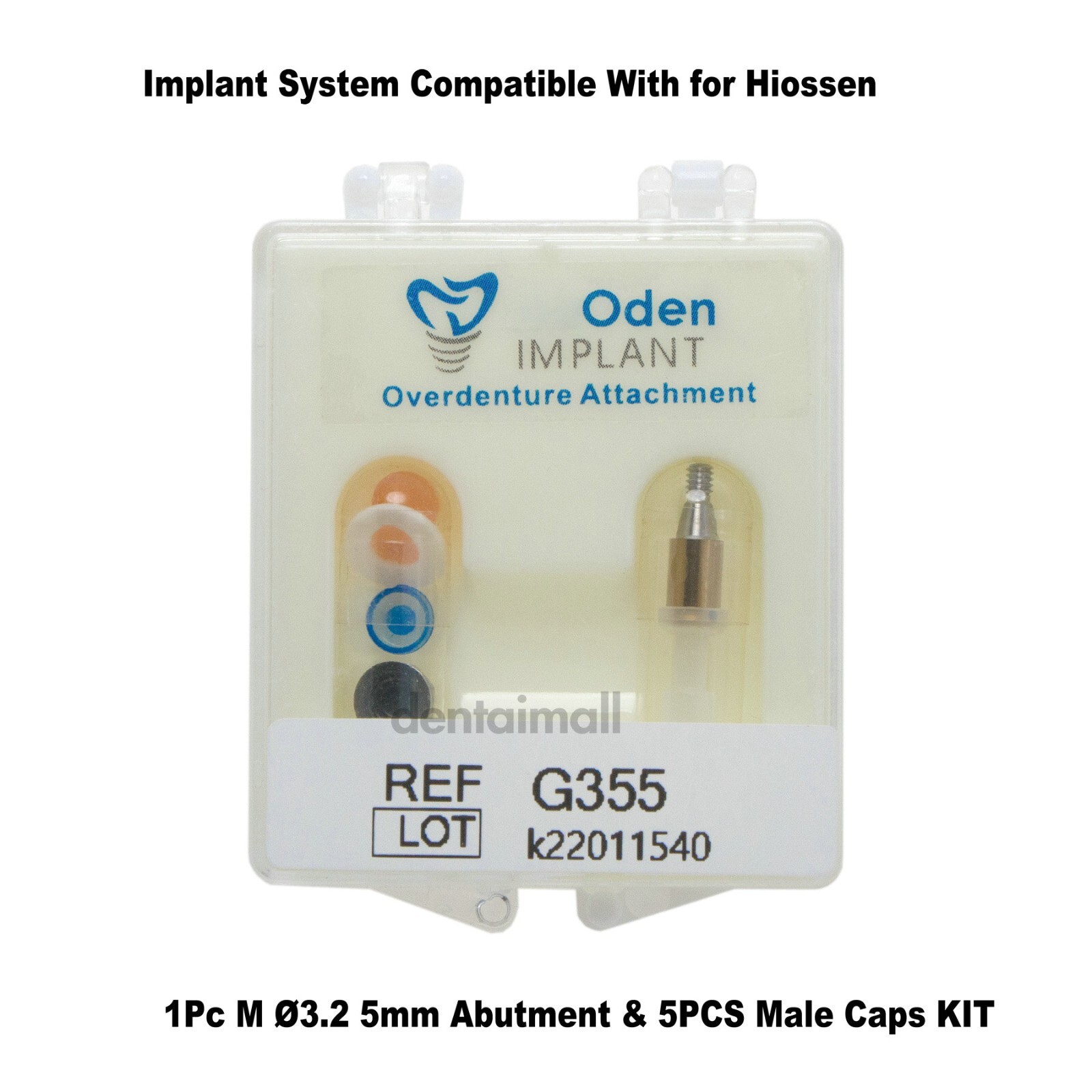 Dental For Hiossen MiniØ3.2mm 5mm Abutment & Overdenture Male Caps Kits