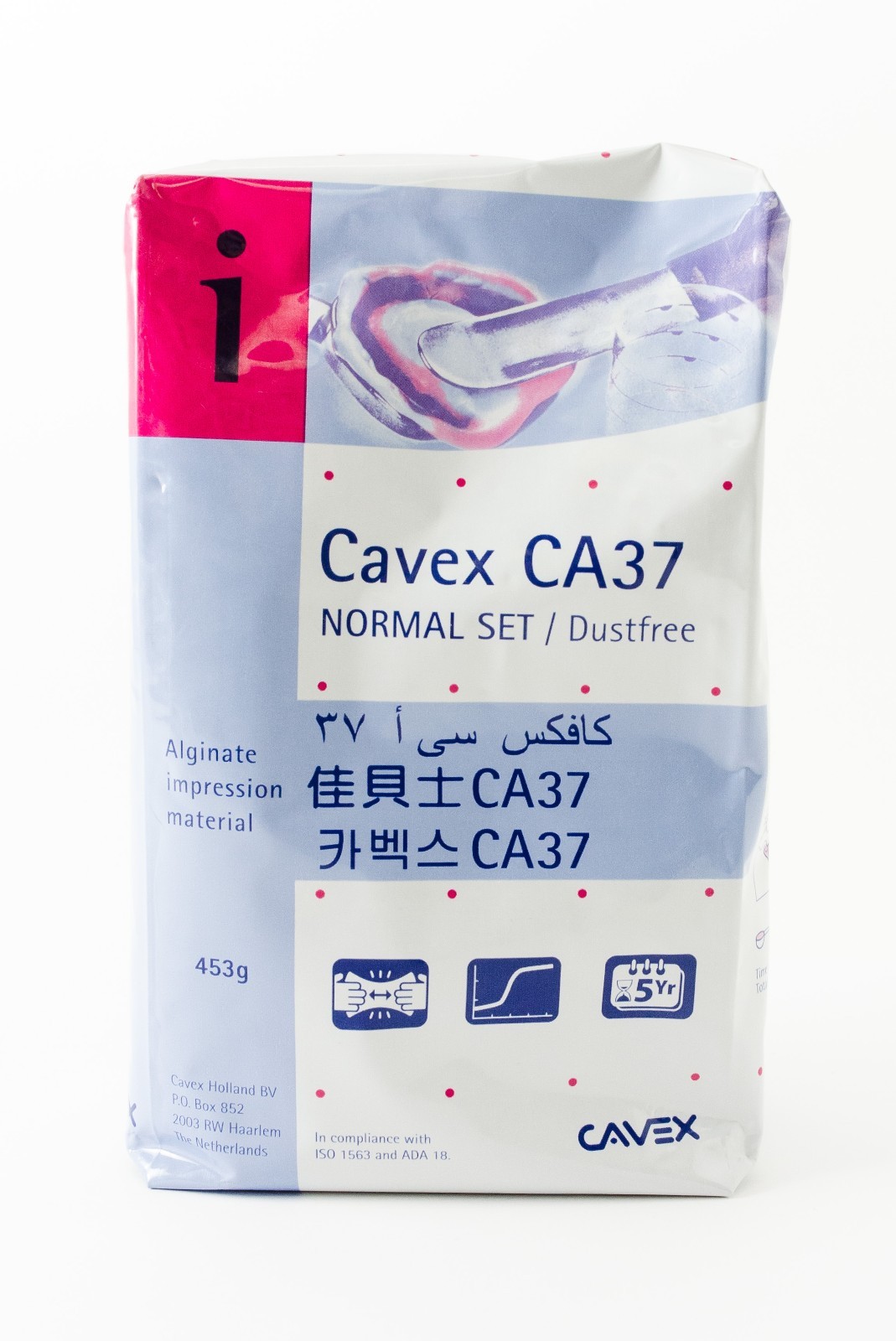 Cavex Dental Impression Alginate Regular Set Pink Mint Flavor Dustless 10 x 1 Lb