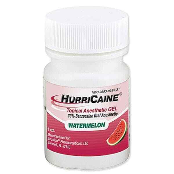Beutlich 0293-31 HurriCaine Topical Gel 20% Benzocaine Watermelon 1 Oz
