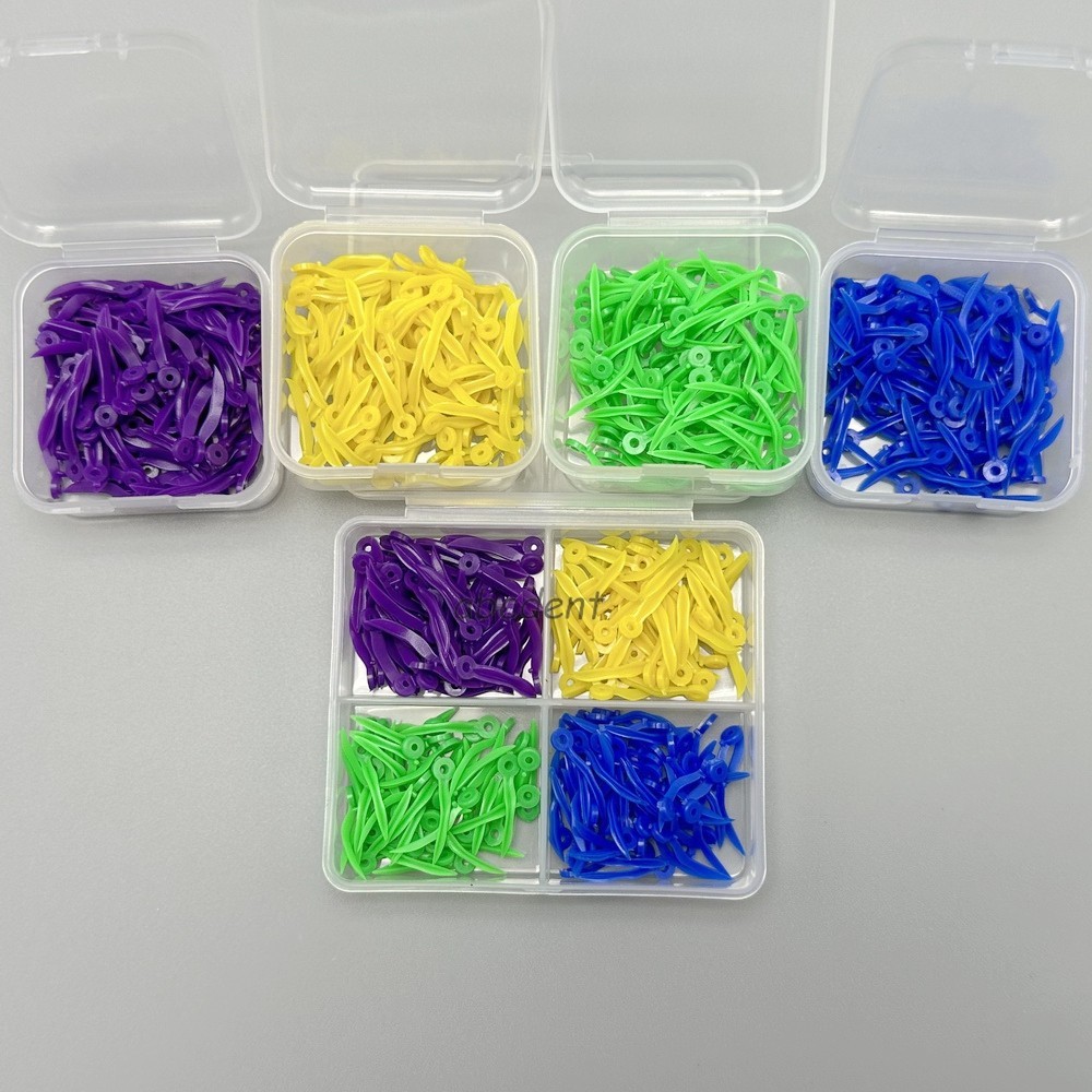 1000Pcs Dental Plastic Wedges W End Circular Holes Concave Design Diastema Wedge