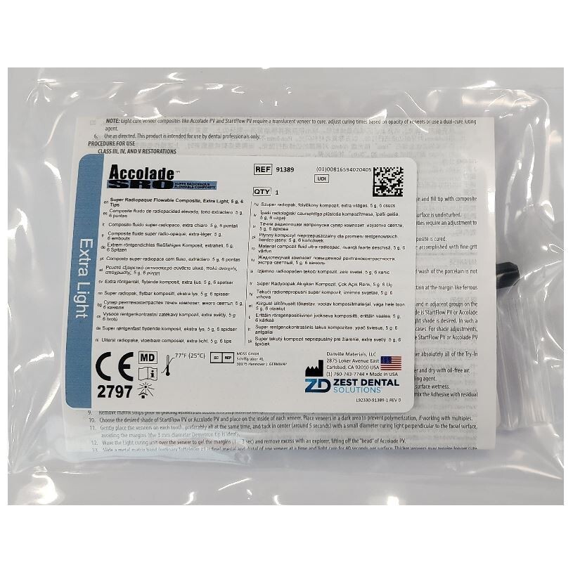 *1-Pack* Danville Accolade SRO Flowable Composite 5g Syringe Extra Light 91389