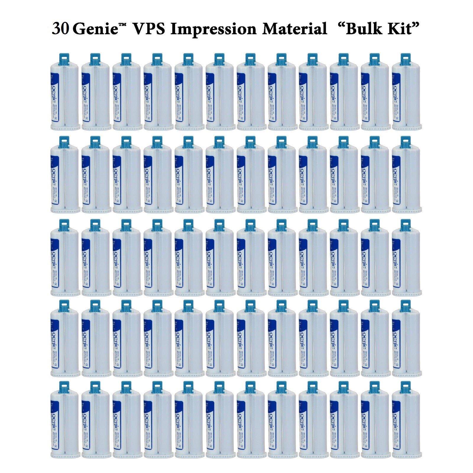 30x50ml Cartridges Dental Sultan Genie Impression Material Heavy Body Rapid Set