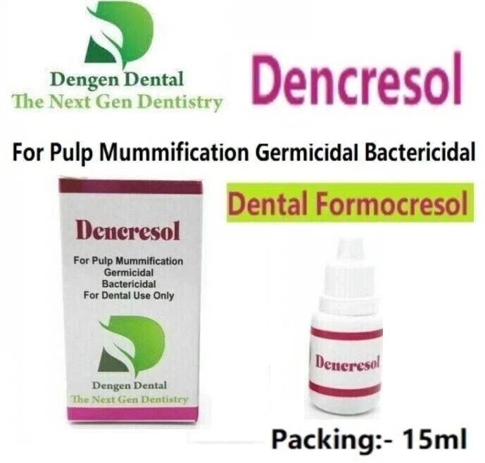 Dengen Dental Dencresol Formocresol 15ml For Dental Use-Free & Fast Shipping