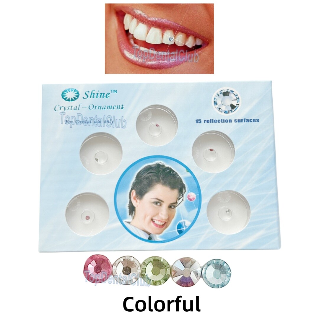 Colorful Dental Oral Teeth Diamond Tooth Gems Crystal Ornaments Jewelry 2.0mm