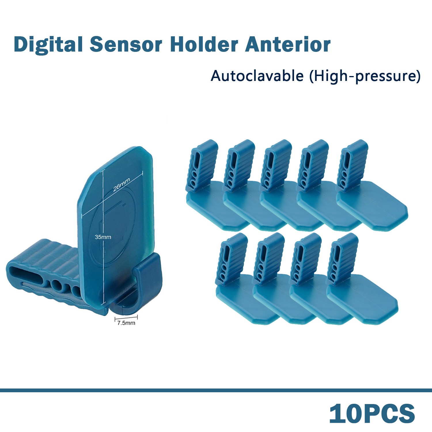 10pcs Dental Sensor Holder Dental X-Ray Positioning Autoclavable Anterior Bule