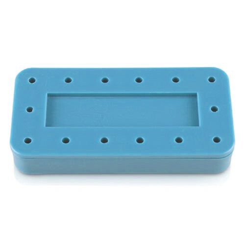 Plasdent 400BR-2 Rectangular 14 Dental Bur Block Blue 3″ X 1.5″ X 0.5″