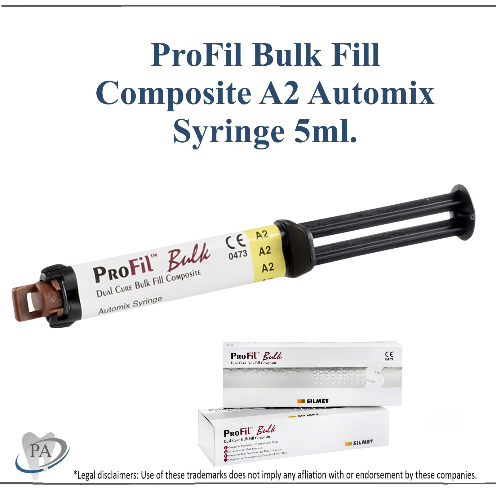 Dental Composite A2 Silmet ProFil Bulk Automix Syringe 5ml, Dual Cure Ex: 10/23