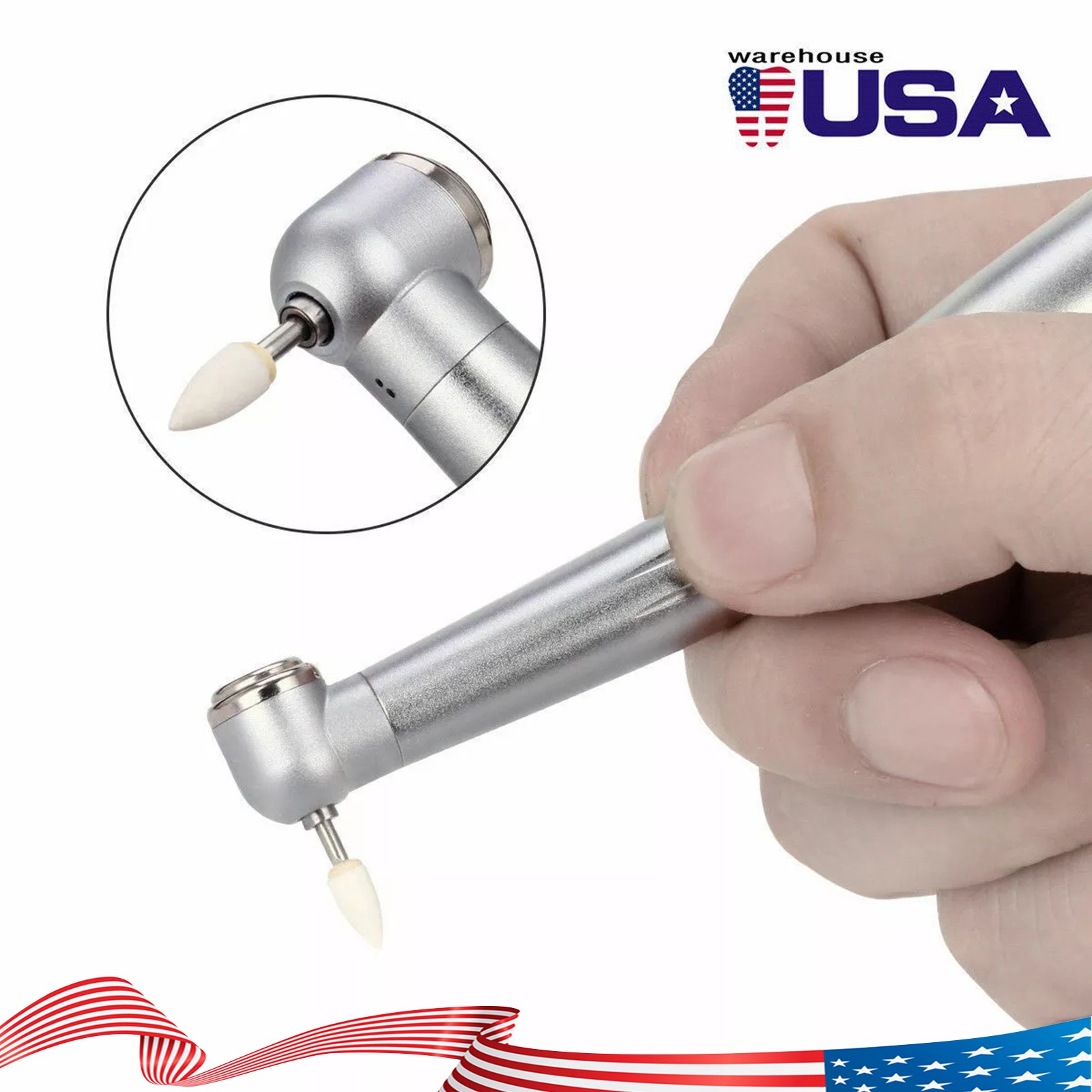 Dental White Stone Porcelain Handpiece Polishing Burs FG Cone/Flame/Round