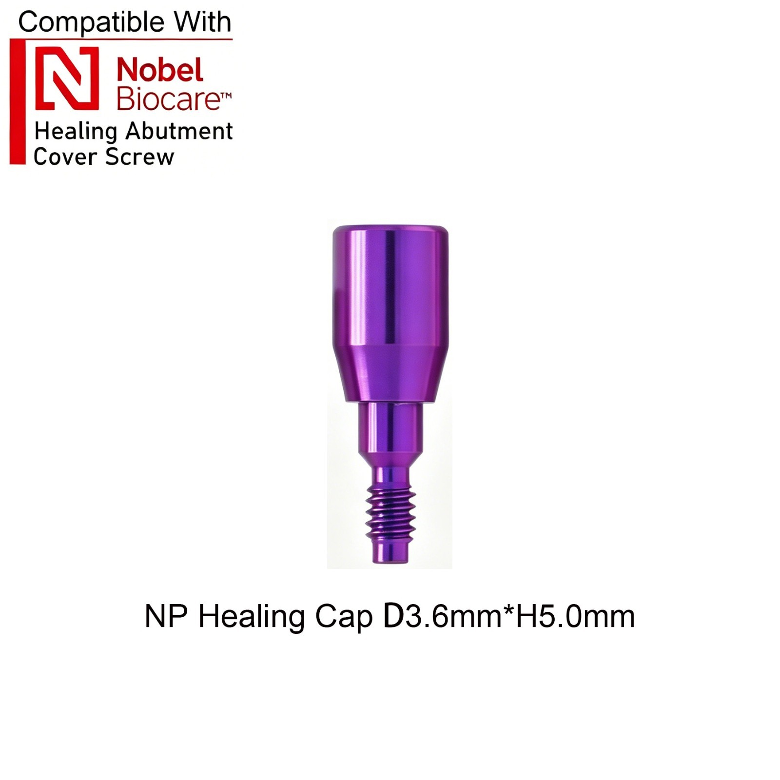 US 5Pcs Dental Healing Abutment ∅3.6 ∅5.0 ∅6.0 Fit Nobel Active Biocare NP/RP