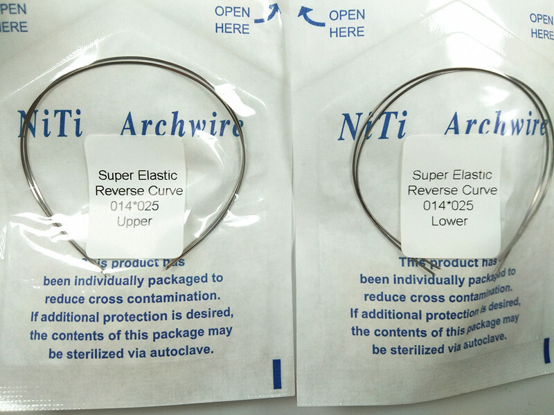 20Pcs Dental NITI Rectangular Reverse Curve Rectangular Super Elastic Arch Wires