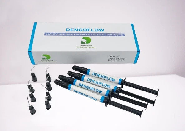 5 Packs Dengen Dental Light Cured Universal Nano Flowable Composite Flo 4x2gm
