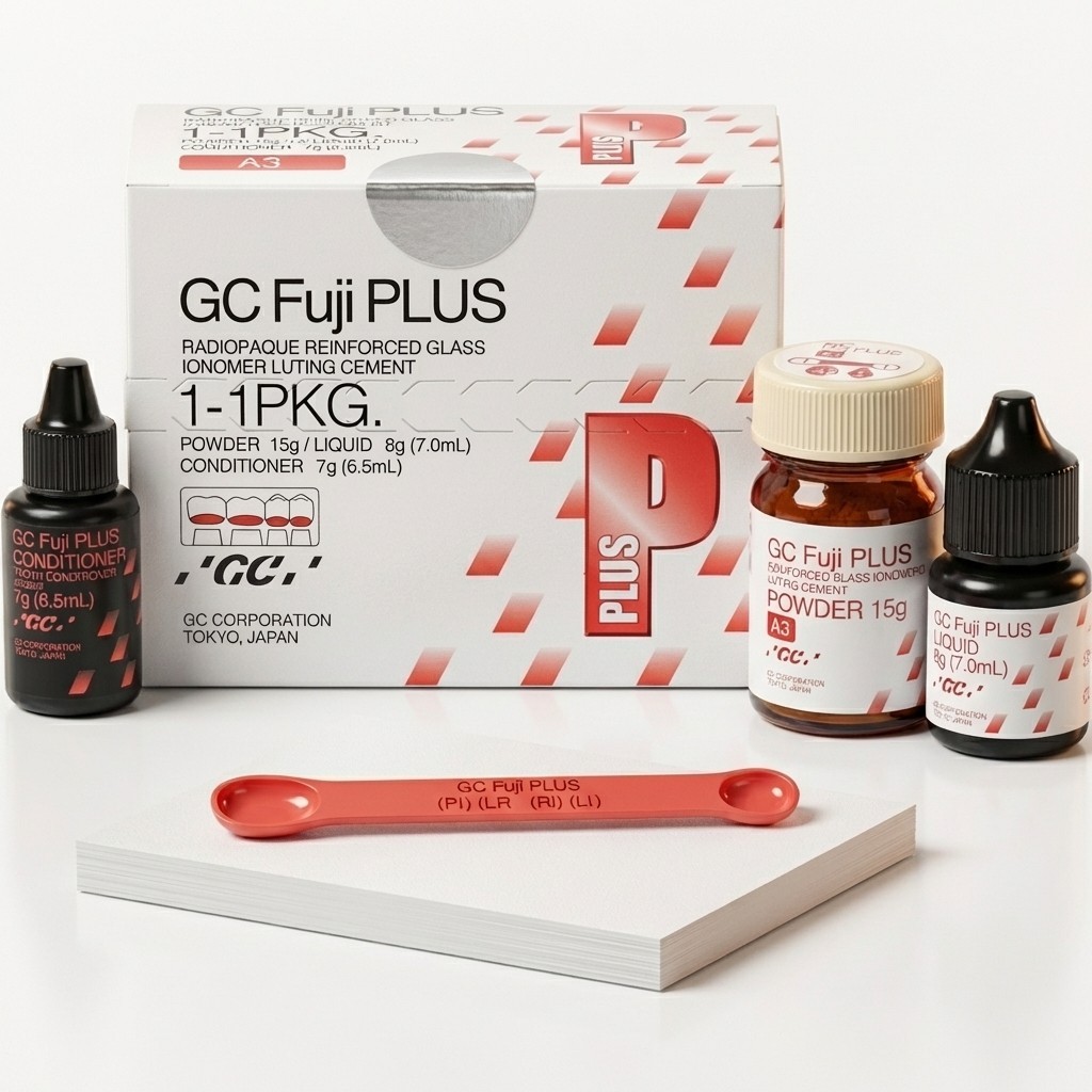 GC Fuji PLUS Radiopaque Luting Cement Glass Ionomer Crown Bridge Dental Fastship
