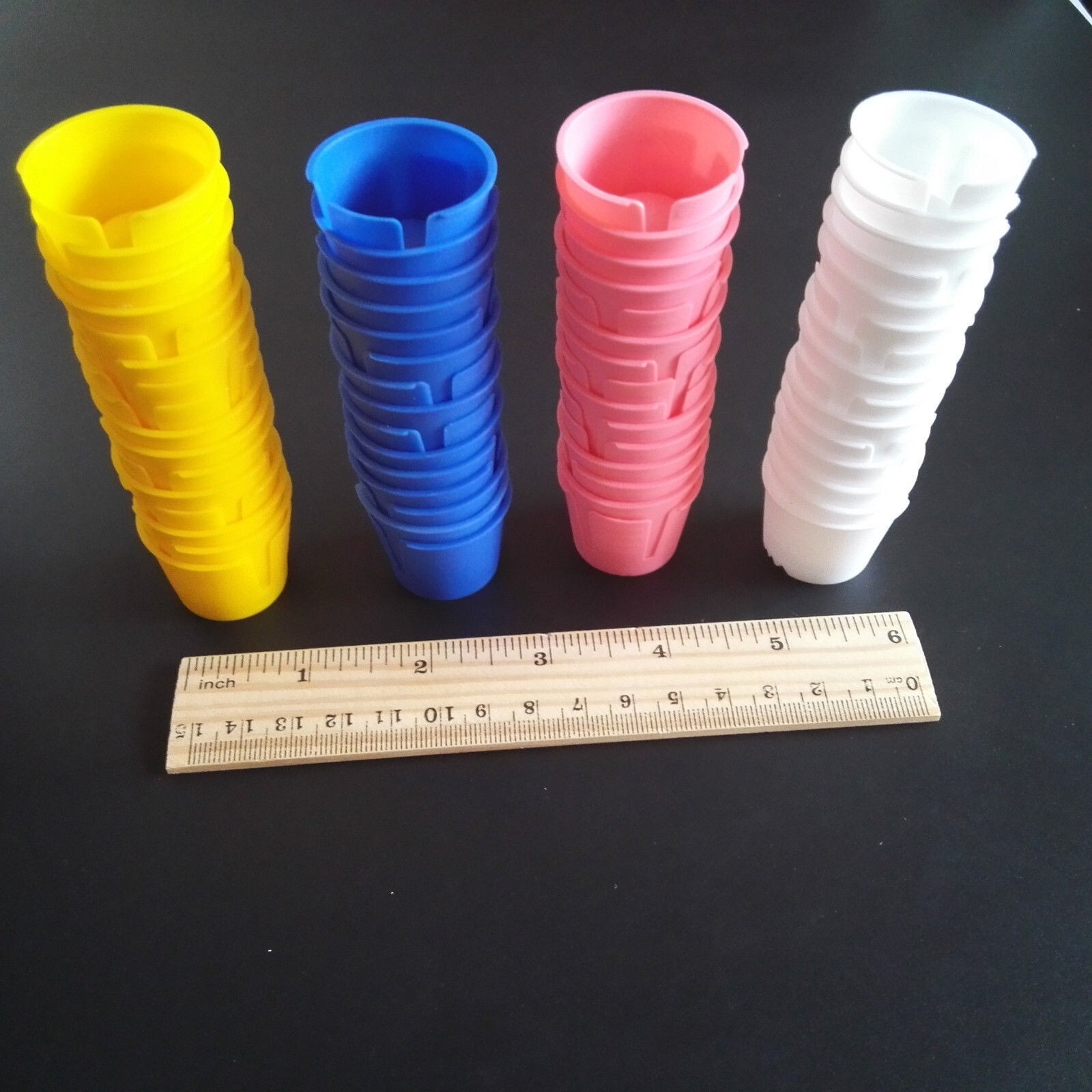 Dental Disposable Plastic Dappen Dish Acrylic Prophy 4 Colors 100 PCS