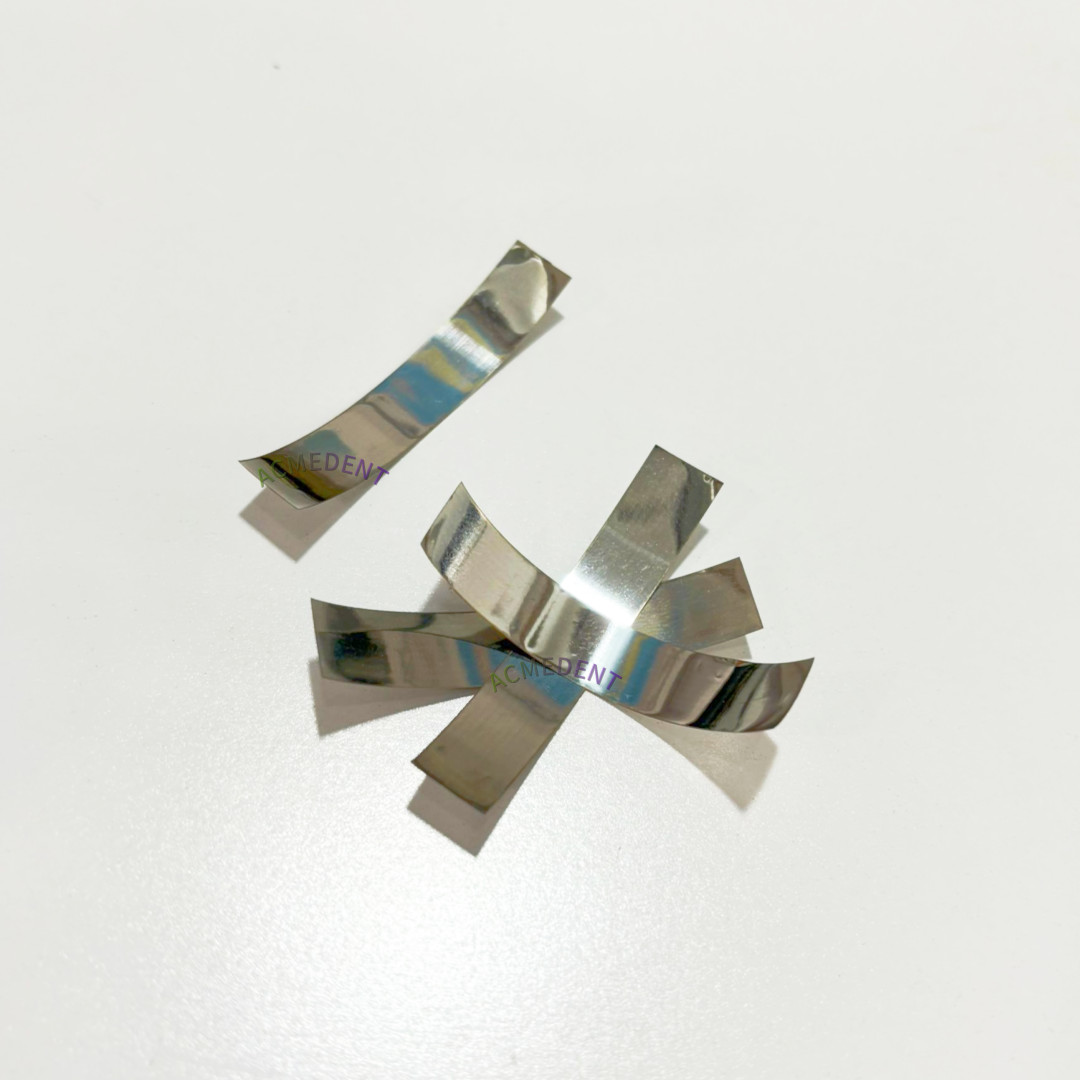 50Pcs Dental Metallic Articulating Bite Film Strips Metal Shimstock Foil