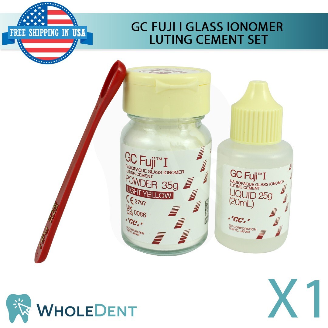 GC Dental Fuji I Glass Ionomer Luting Cement Set Restorative Impression Material