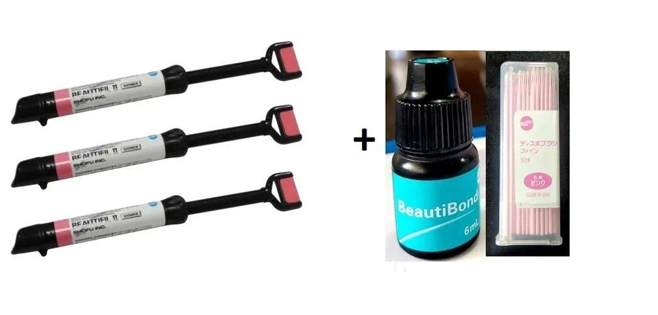 Dental BEAUTIFIL 2 Fluoride Release Restorativ Kit 3 Composite + BeautiBond 6ml
